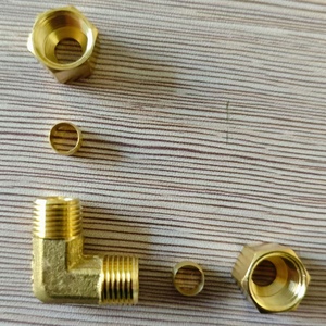 Fit 1/<strong>4</strong>&quot; X 1/<strong>4</strong>&quot; 3/8&quot; X 3/8&quot; 1/2&quot; X 1/2&quot; <strong>Tube</strong> <strong>OD</strong> 90 Degree Elbow Compression Union Brass Pipe Fitting Connector - Product Image 4