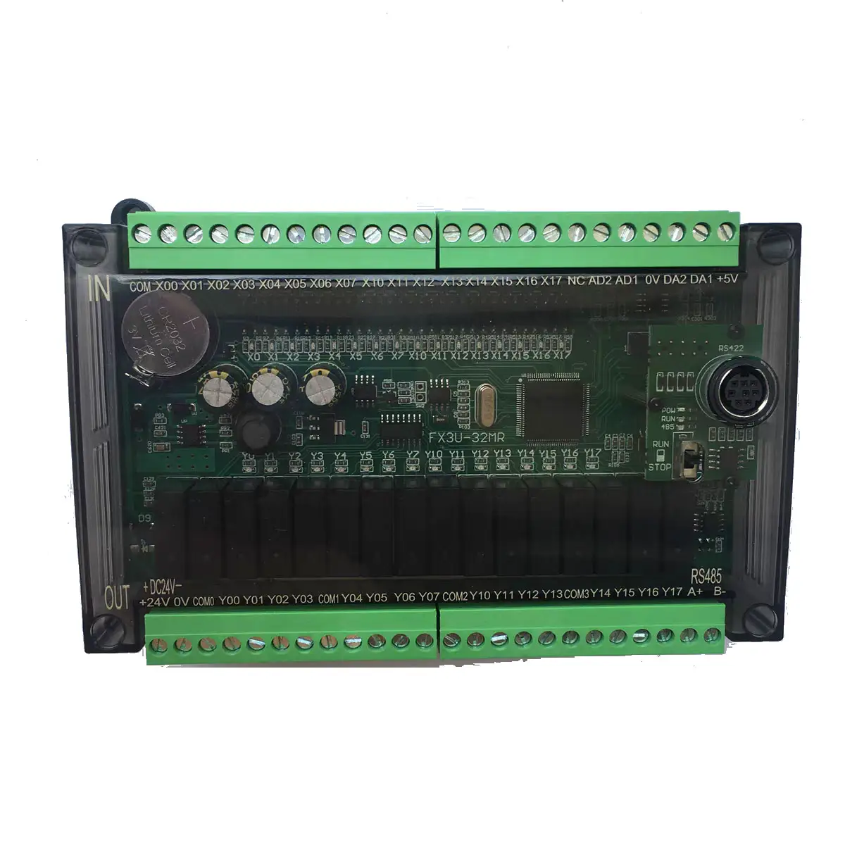 Plc Controller Industriële Besturingskaart FX3U-32MT/Mr Programmering Analoge Invoer En Uitgang Puls Tellen