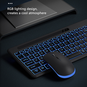 Wireless for <strong>Bluetooth</strong> <strong>Keyboard</strong> &amp; Mouse Combo with Luminous Set &amp; Backlight Multi-<strong>Device</strong> Compatible Portable <strong>Keyboard</strong> - Product Image 4