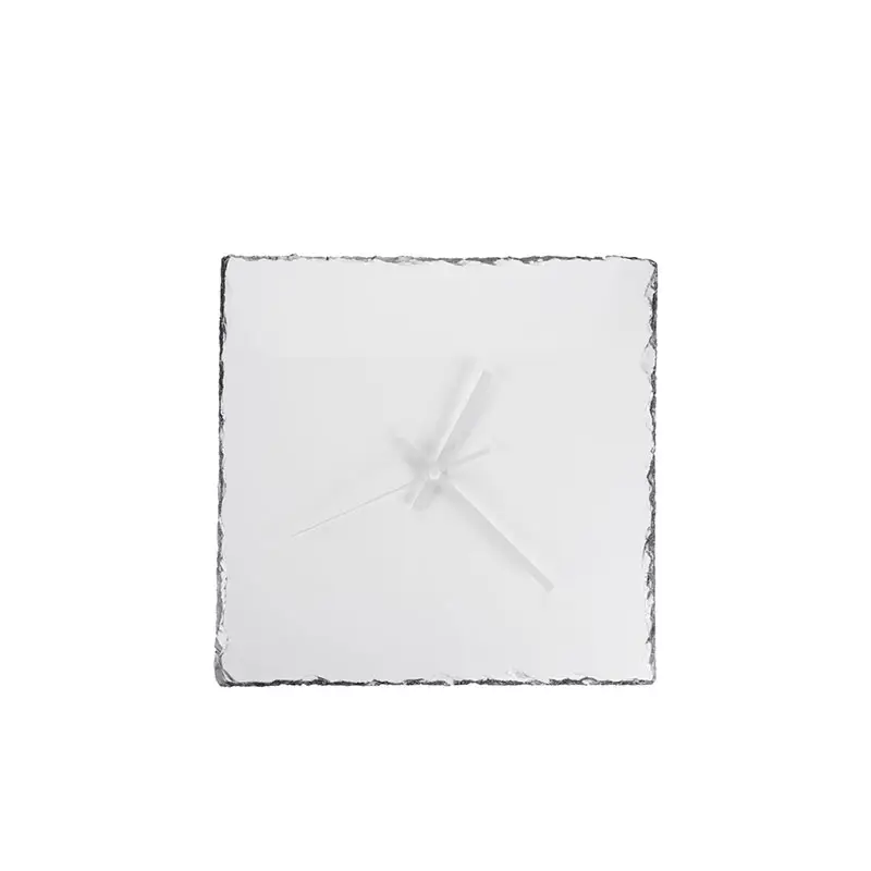 Design Heat Press Sublimation Square Slate Clock alta qualità prezzo economico vendita popolare orologi da parete personalizzati Living Room Needle