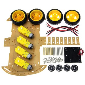Smart Robot Car 4WD Motor Chassis /Tracing Fernbedienung Zweirad antrieb Dreirad-Universal rad teile für Arduino Diy Kit