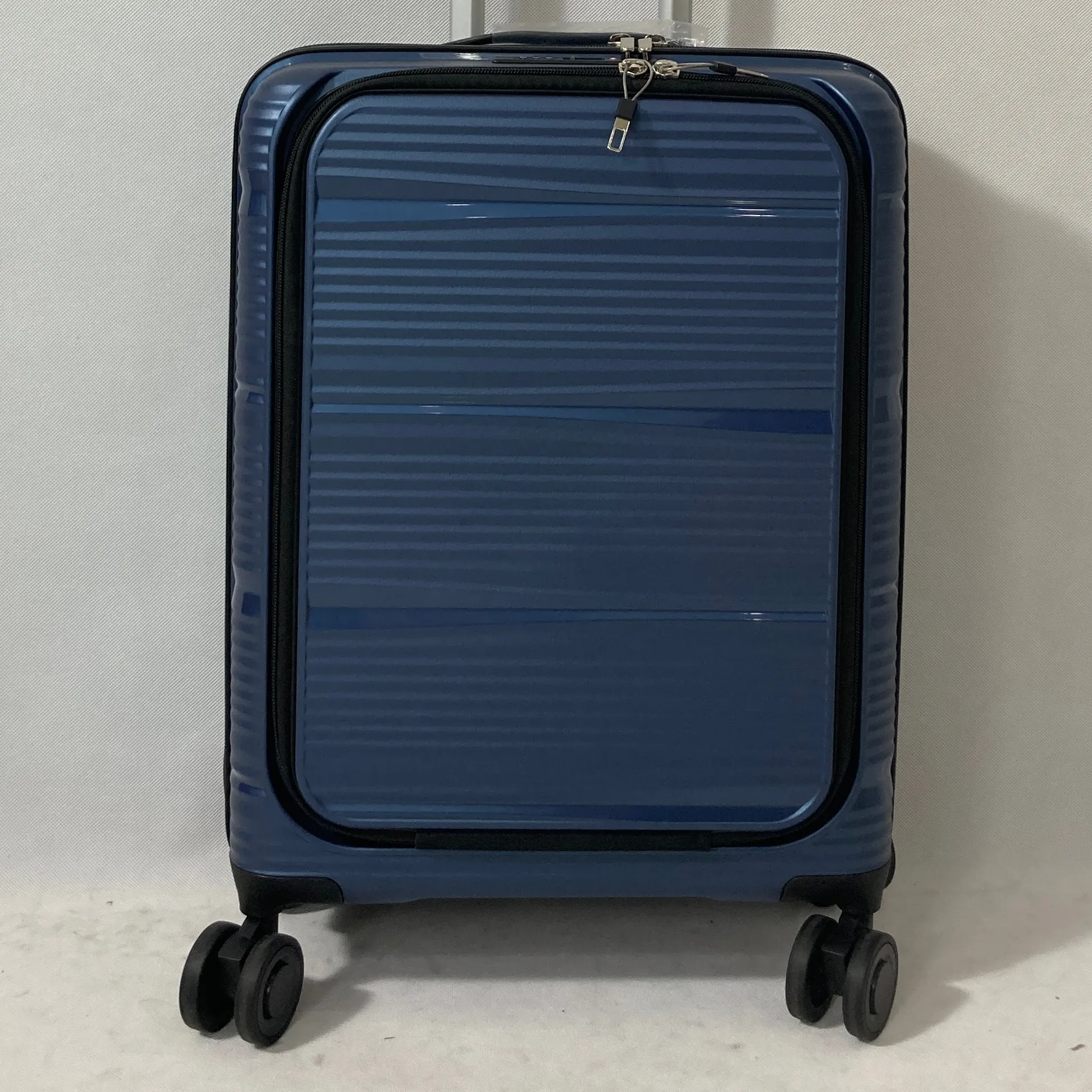 20 inhch tasca anteriore con cerniera valigie valigie in polipropilene valigia cabina morbida borsa tutto in alluminio