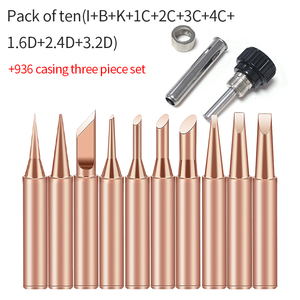 10 adet kırmızı bakır hızlı lehimleme Iren ipuçları lehim demir kaynak ipuçları değiştirme araçları lehimleme uçları 3 kollu - Product Image 2