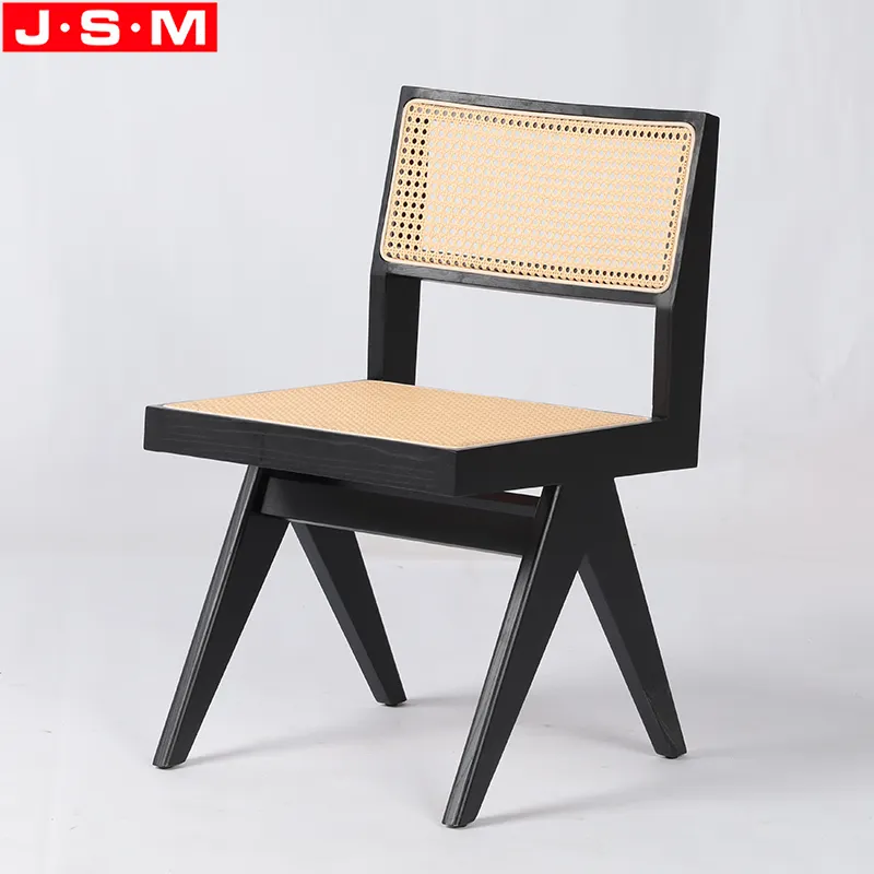 उच्च गुणवत्ता प्राचीन प्लास्टिक रतन वापस और सीट लकड़ी खाने की कुर्सियों