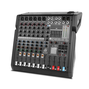 Controlador de DJ profesional B8 de 10 canales Mezclador de audio USB alimentado con efecto de reverberación 99 y consola de interfaz de audio - Product Image 1