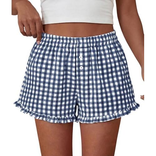 Plaid Dark Blue White