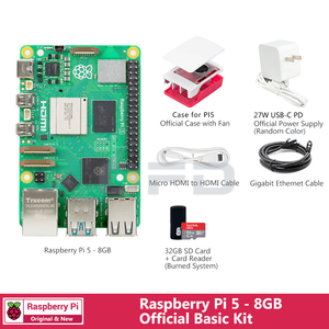Raspberry Pi 5 2GB/4GB/8GB RAM Kit básico oficial Starter Basic Camera Display PCIe Expansion Raspberry Pi 5 Kit