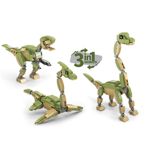 ชุดตัวต่อไดโนเสาร์หลายสไตล์ของเล่น Tyrannosaurus Rex ฟิกเกอร์ไดโนเสาร์4-in-1Dinosaurs - Product Image 3