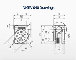 Suministro de fábrica NMRV Worm Gearbox ODM Personalizable RV Worm Drive Gearbox B5 brida de entrada NMRV 40 50 63 75 - Product Image 3