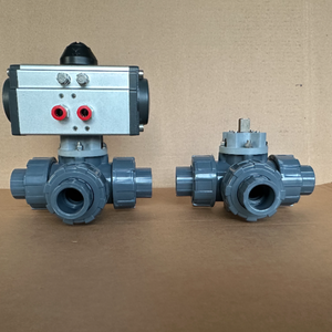 Durable Quality Mounting Pad Iso 5211 Pneumatic Motorized Actuated 1/2&quot; to 4&quot; UPVC PPH 2 <strong>Way</strong> 3 <strong>Way</strong> Union Ball Valve - Product Image 6