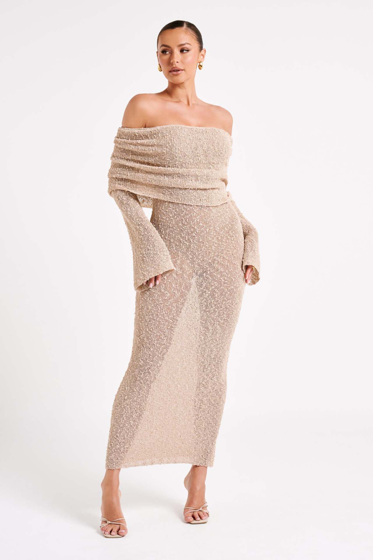 apricot Long Dress