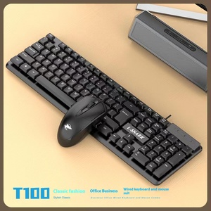T100 <strong>Keyboard</strong> <strong>Mouse</strong> Set Wired USB for Notebook Desktop <strong>Computer</strong> Office Typing for Laptop