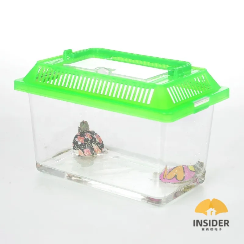 Gabbie di allevamento di rettili di plastica trasparenti della scatola di tartaruga di vendita calda