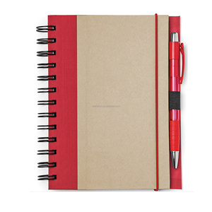 Cuaderno de notas de papel Kraft en blanco a granel barato personalizado con bolígrafo y nota adhesiva - Product Image 6