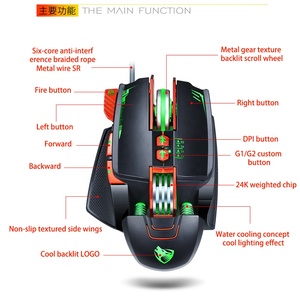 OEM Logo programmazione meccanica con cavo Mouse da gioco 3200Dpi RGB luci colorate USB retroilluminato ottico per Desktop portatile impermeabile - Product Image 5