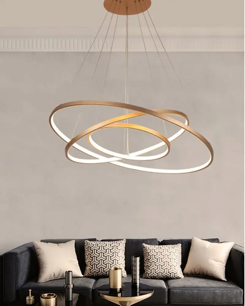 2021 Ontwerp Acryl Cirkel Ring Led Plafondlamp Dimbare Afstandsbediening Indoor Decoratie Plafondlamp