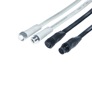 M12 Metal düz LED aydınlatma kablosu 5 çekirdek 3*0.3/2*0.75 su geçirmez fiş tel ile IP67 konektörü bakır kontak malzemesi - Product Image 4