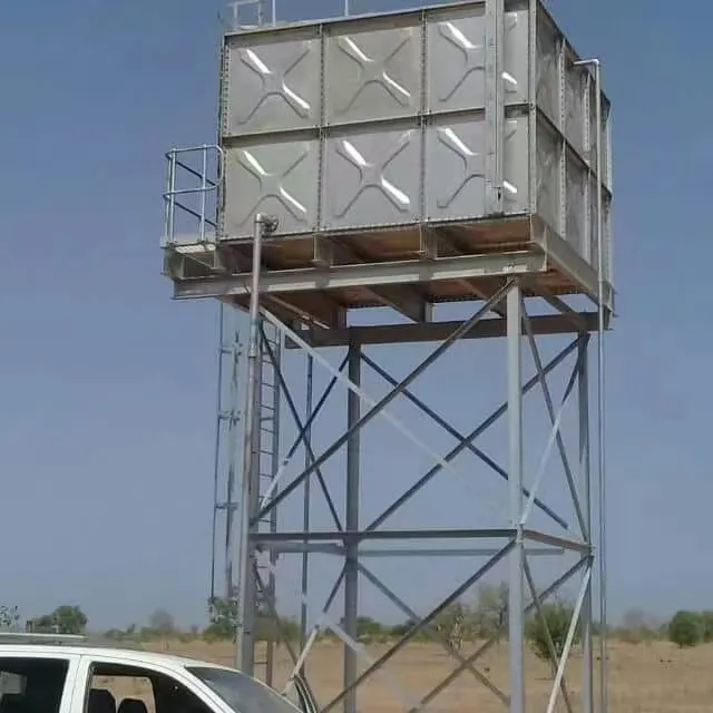 Galvanized water tank elevated installation pressed steel sectional water storage tank