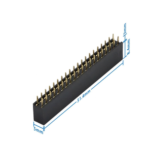 Originale presa per sbarre rialzata da 2*20 a tre strati da 2.54mm GPIO, adatta per lampone PI 3B 3 B + 4B - Product Image 4