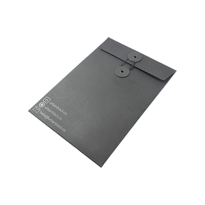 Luxus Black Card Paper String Button Brieftasche Umschlag Benutzer definiertes Logo für Geschenk gebrauch Hergestellt Benutzer definierte Logo Umschlag Hersteller - Product Image 1