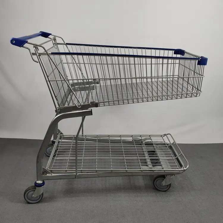 Carrello della spesa all'ingrosso di stile 145 litri del supermercato della metropolitana con carico di grande capacità