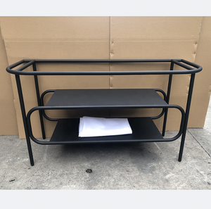 32" Console Sink in Matte Black Matte Kitchen Counter Bathroom Console Noir Brillant Sur Structure Metallique - Product Image 5