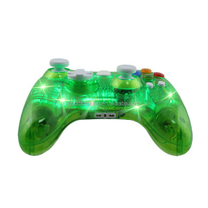 Gamepad PC <strong>Computer</strong> Led Light Green Color Transparent Shell Wired Cheap <strong>Game</strong> <strong>Controller</strong> for Xbx 360
