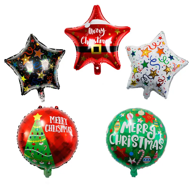 Balon Foil Selamat Natal 18 Inci 2022 Selamat Tahun Baru Pesta Globos Selamat Natal Dekorasi Perlengkapan Pesta Balon Grosir