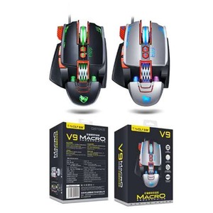Neueste kabel gebundene Computer maus V9 optischer Desktop-Laptop Universal-Gaming-Maus mit Spiele programmierung