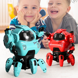 スター警察おもちゃのロボット6本の脚デザイン歌うとダンス電気六脚ロボット光と音楽の少年少女の玩具ギフト - Product Image 2