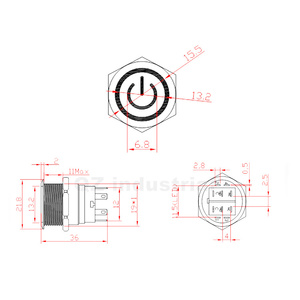 QZ OEM 19mm Metall knopfsc halter 19mm selbstsicher ndes Zurücksetzen mit leichtem kleinen Druckknopf - Product Image 3