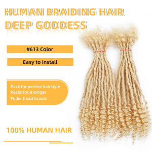 Factory Price Accept Customized Deep Goddess Locs Cheveux Humains Dreadlocks Soft Locs Extensions with Curly End - Product Image 4