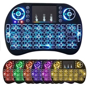 Teclado inalámbrico i8 retroiluminado, miniteclado con Touchpad, Control remoto para TV BOX, inglés/ruso/español/francés, 2,4G - Product Image 1