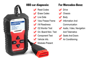 KW360 Benzina Motore Diesel Tester Rivelatore Lettore di Codice Completo del Sistema di Diagnosi STRUMENTI di Olio di Reset O2 di Test del Sensore per Mercedes-benz
