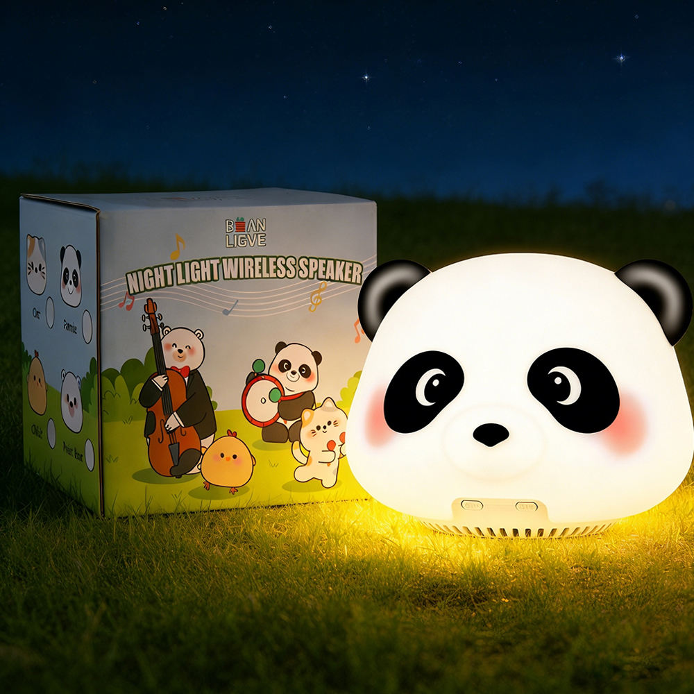 Altavoz inalámbrico con luz nocturna Black Panda