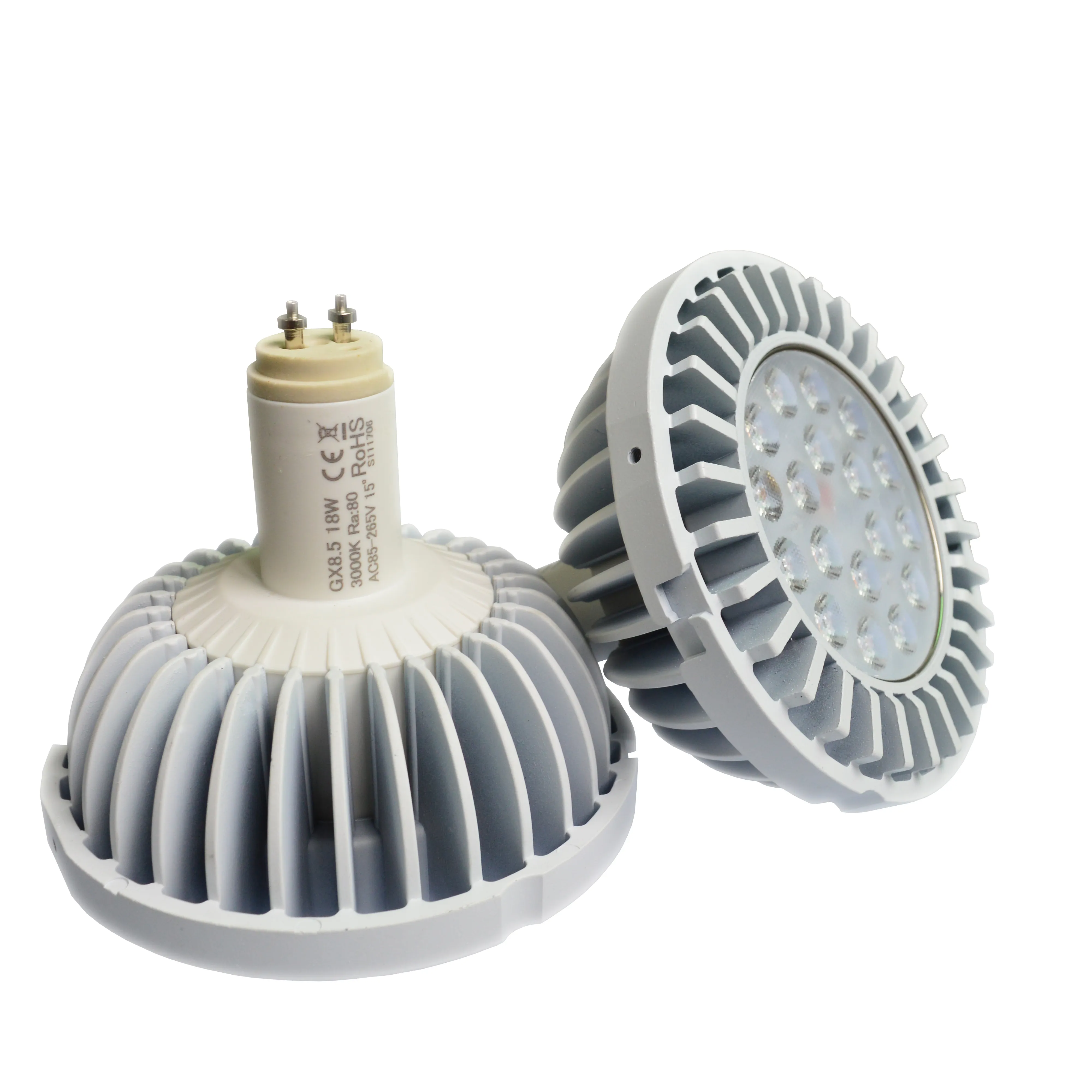 Aluminium GX8.5/GU10/G53 Scheinwerfer Keine eingebaute Lüfter Dimmbare Lampe 20W 25W 30W LED-Leuchte AR111