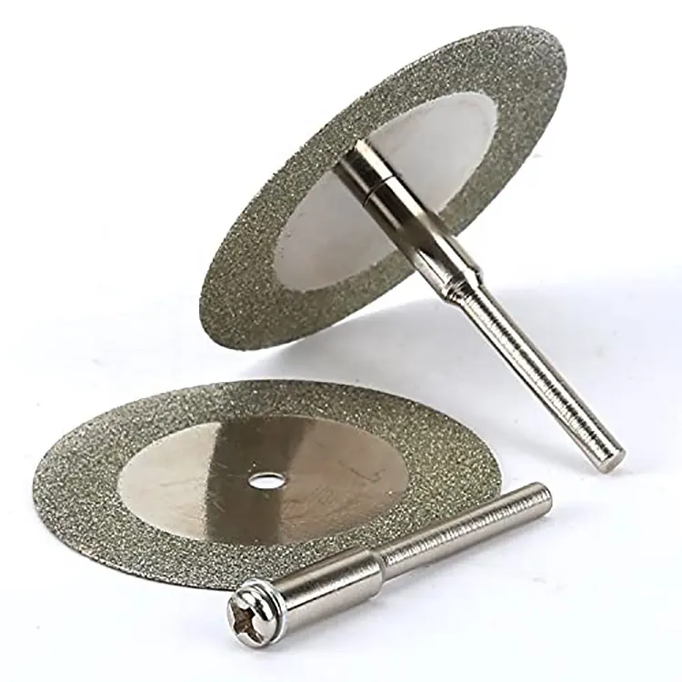 Rueda de corte de diamante con revestimiento de titanio, discos de corte de rueda de 16-60mm, juego de cuchillas para herramienta rotativa Dremel