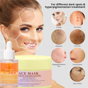 Yeni Vegan anında yenileme yüz maskesi AHA BHA enzim peeling yüz maskesi hiperpigmentasyon koyu nokta düzeltici azaltmak için - Product Image 5