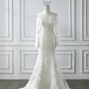 Ophelisa Elegante Vestido De Novia De Satin putri duyung/terompet Con linias Limpias Y Silueta ebtructurada decorcon ADO applique - Product Image 1