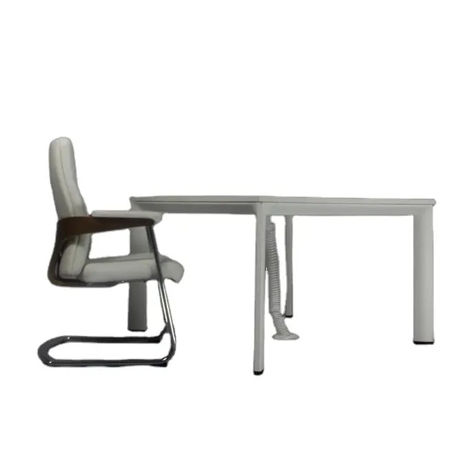Modern Square Office Meeting Table On Metal Frame