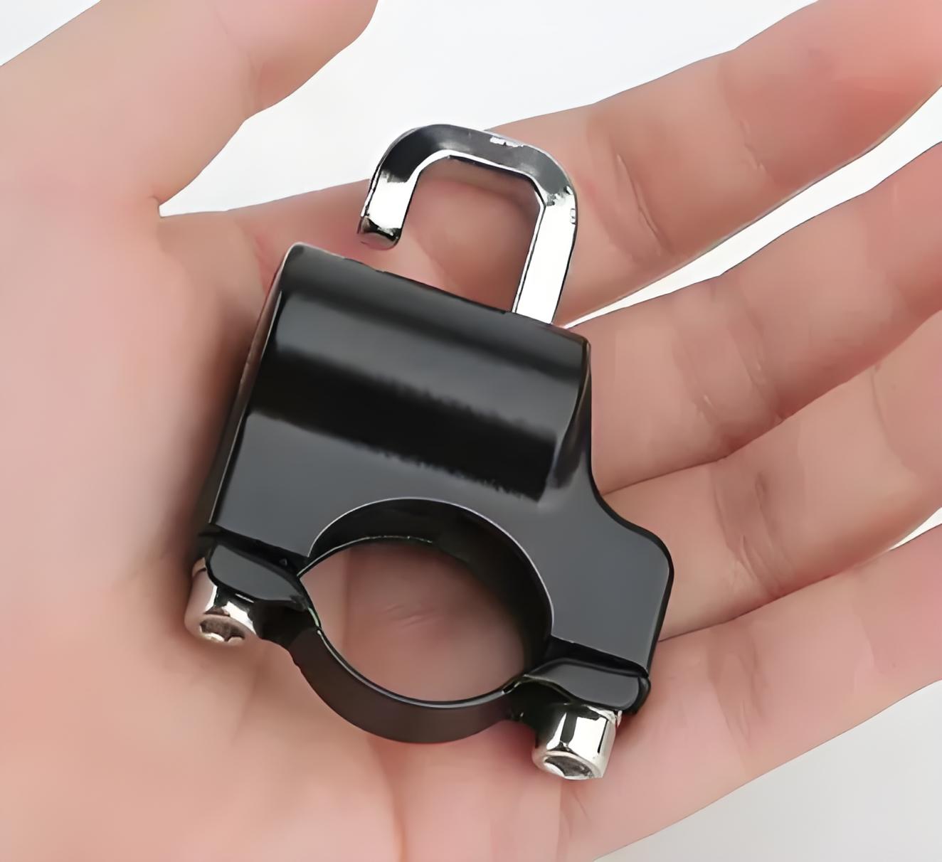 Motorcycle helmet lock