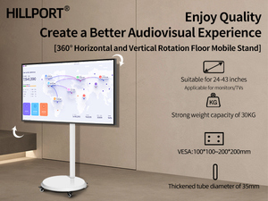 24-55 inch TV đứng màn hình LCD nghiêng dọc cho live <span class=keywords><strong>streaming</strong></span> phòng sống TV giỏ hàng xe đẩy - Product Image 4