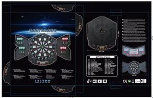 電子ダーツボードデジタルソフトチップダーツボードセット17インチターゲットエリアダーツボードLEDディスプレイ付き - Product Image 4