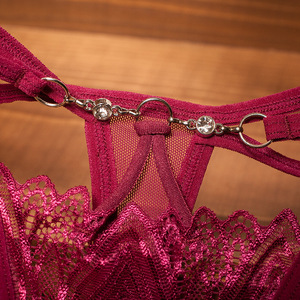 OEM transparente sin costuras de las mujeres Sexy de encaje de tiro bajo Sheer Sexy Femme entrepierna abierta tangas G String bragas con hebilla - Product Image 4
