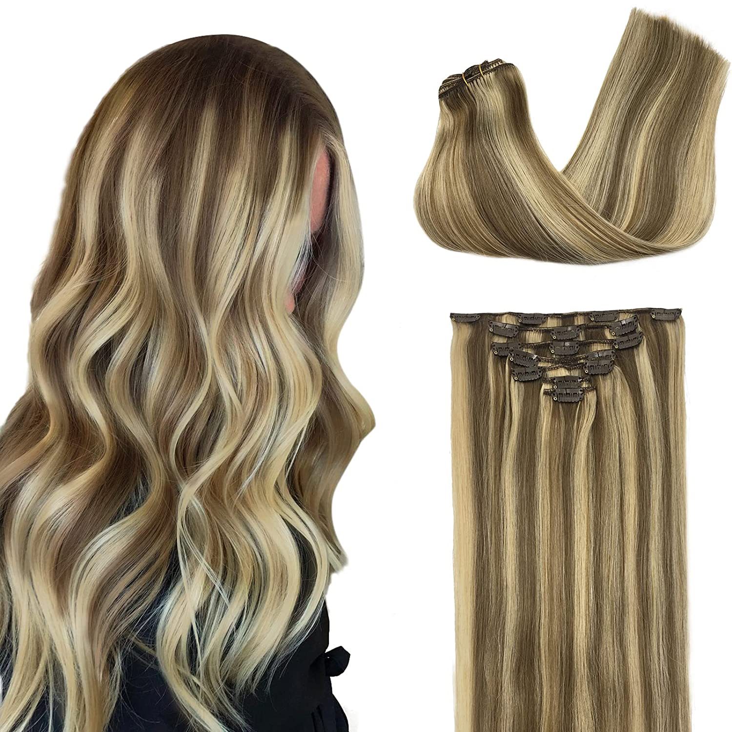 # P8A22 Blond brun moyen accentué doré