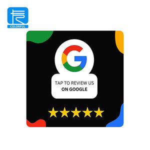 Custom Acrylic NFC Bar Menu Sticker Google <strong>Facebook</strong> square Round Review Us on google Review Plate Table Sticker