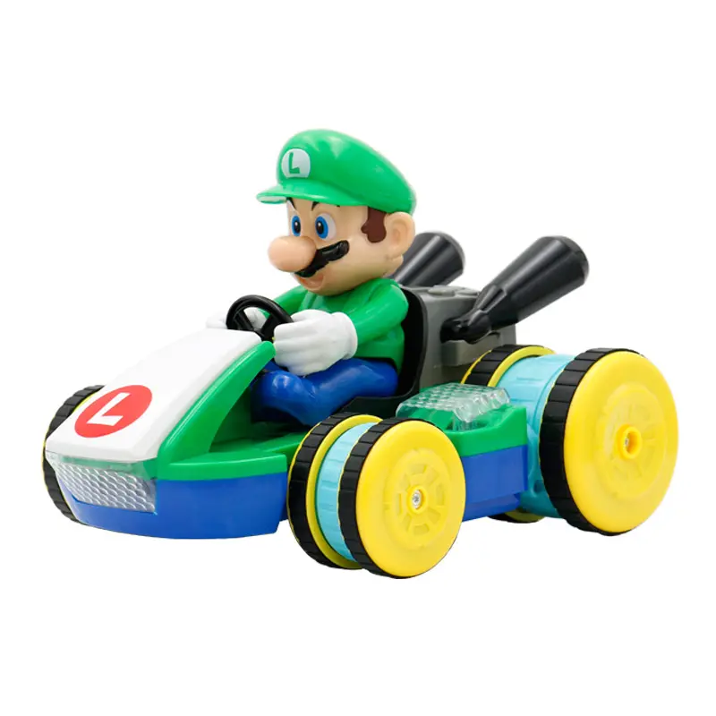 Mario led light kart, voiture électrique Mario speedy, voiture de course télécommandée mario bros