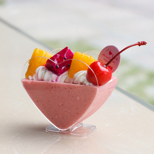 プラスチックカップ70ml透明PSデザートムースケーキプディングハート型 - Product Image 2