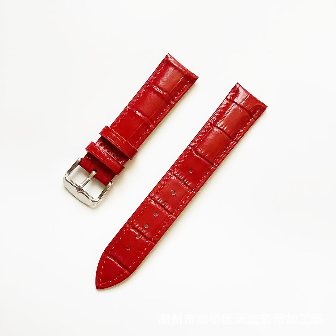 Red bamboo pattern-silver pin buckle