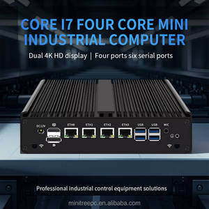 4 Lan 6COM Solución de cliente delgado sin ventilador Computadora CoreI7 8550u 7100U LVDS EDP Pantalla Módulo 4G EFI BIOS Componentes de PC industriales - Product Image 4